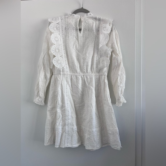 Ravia Cotton Lace Mini Dress in White Maje Lookalike - Picture 2 of 4